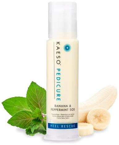 Kaeso Banana & Peppermint Heel Rescue Cream – Foot Repair Cream 150ml | Dry & Cracked Heels – Hydrating & Cooling Foot Care Treatment – Professional Skincare