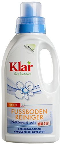 Klar eco Sensitive Fussboden Reiniger 500ml, ohne Duft, für Natur- oder natürlich versiegelte Böden, vegan