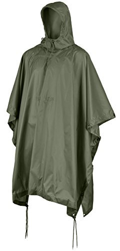 MFH US Army Regenponcho RipStop Regencape Regenmantel Regenanzug (DE/NL/SE/PL, Alphanumerisch, Einheitsgröße, Regular, Regular, oliv)
