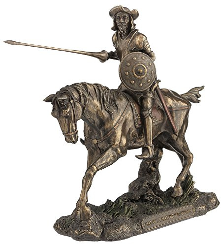 US 23 cm Don Quixote Novel Writer Kaltgussbronze-Figur