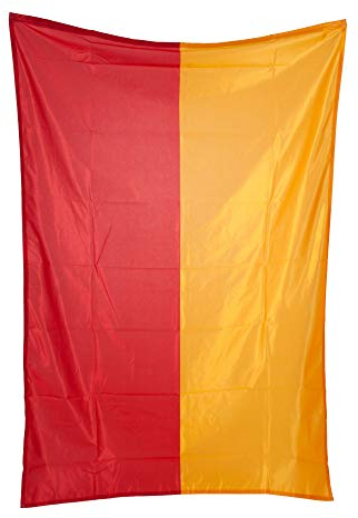 Fahnen Kössinger, Hissfahne im Hochformat, Fahne Bundesland Burgenland, Hissfahne ohne Wappen, hochwertiger Siebdruck, brillante Farben, rot-gold, UV-beständig, reißfest, 80 x 200 cm, 1,6 m² Fläche