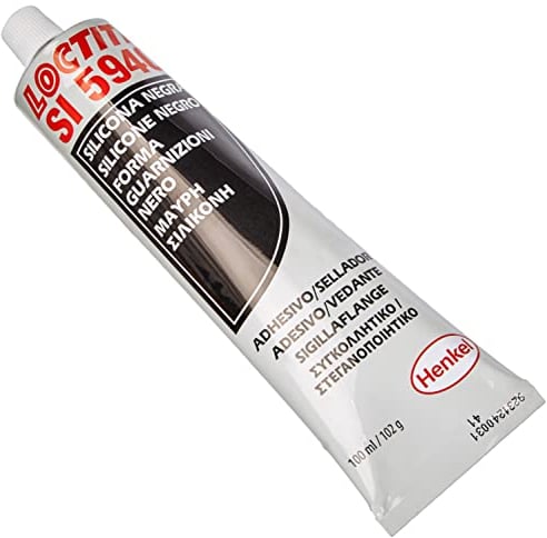 LOCTITE SI 5940, Sigillante siliconico acetico monocomponente, Silicone nero in pasta, Sigillante siliconico alte temperature adatto come guarnizione, 1 tubetto da 100ml