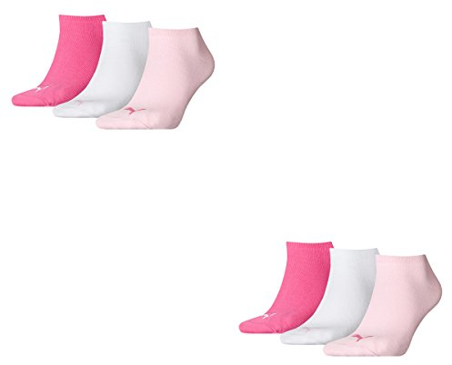 PUMA 6 pair Sneaker Invisible Socks Unisex Mens & Ladies In 3 Colours, Farben:422 - pink lady, Socken & Strümpfe:39-42