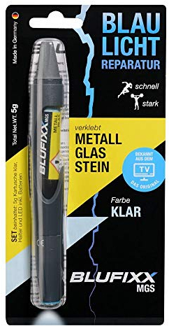 BLUFIXX MGS Set - KLAR - für Metall, Glas und Stein - NACHFÜLLKARTUSCHE