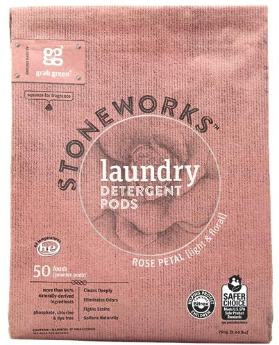 Grab Green Stoneworks Poudre de lessive naturelle Pétale de rose 50 charges