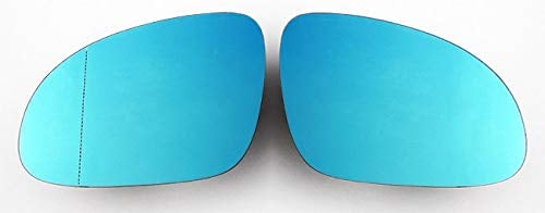 Spiegelgläser Links+Rechts Asphärisch Blau Set