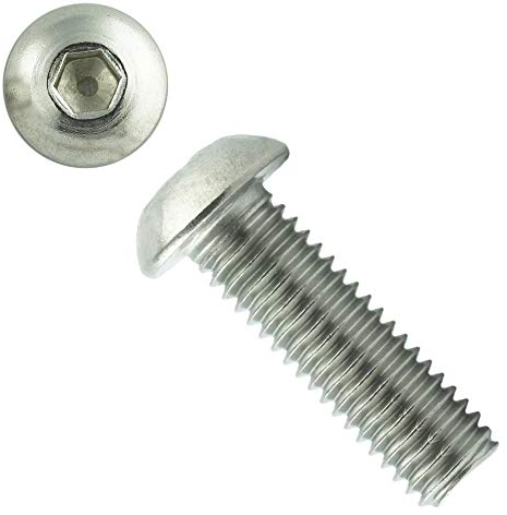 Eisenwaren2000 | M10 x 45 mm Linsenkopfschrauben mit Innensechskant (10 Stück) - ISO 7380 Linsenkopf Schrauben mit Flachkopf - Gewindeschrauben - Edelstahl A2 V2A - rostfrei