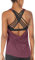 icyzone Damen Sport Tops mit Integriertem BH - 2 in 1 Yoga Gym Shirt Fitness Training Tanktop (L, Mauve Orchid)