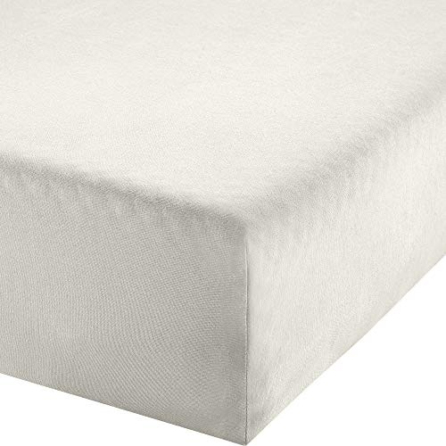 Erwin Müller Boxspring-Spannbettlaken, Spannbetttuch Bayreuth, Multi-Stretch-Jersey - strapazierfähig, passformbeständig, mit Rundumgummi - weiß Größe 120x200 cm - 130x200 cm