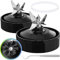 Paquete de 2 piezas de repuesto para licuadora, conjunto de cuchillas extractoras de 7 aletas con junta de goma compatible con licuadoras Nurti Ninja Auto iQ BL480 BL482 BL642 BL682 NN102