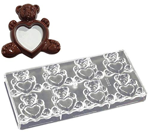 DUBENS 3D Bär Form Liebe Valentinstag Polycarbonat Schokolade Form Candy Pudding Jelly Mould Gebäck Backen Süßwaren Werkzeuge