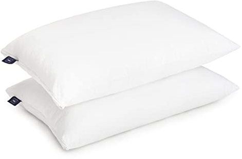 Fabsy Lot de 2 oreillers de lit-Oreiller en Microfibre-Oreiller Super Doux et Rafraîchissant, Rempli de bules de Polyester Respirantes-Durable–Coussin Réglable en Hauteur (Blanc, 40x80cm)