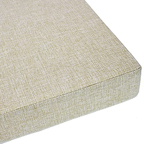 MMYing Sitzkissen für 2- und 3-Sitzer-Bank, mit 35D-Schaumstoff mit hoher Dichte, für Garten, Terrasse, Innen- und Außenbereich, cremefarben, 80 x 40 x 5 cm, Beige
