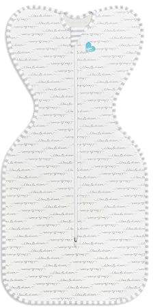 Love To Dream Swaddle Up, Neugeborene 2,2–3,8 kg – Weiß, Enge Passform, unterstützt gesunden Schlaf, 1,0 Tog – Ideal für 20–24 °C, maschinenwaschbare Baumwolle und Doppelreißverschluss