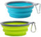 2 Pack Collapsible Dog Bowl, Foldable Dog Travel Bowl Portable Dog Water Bowl Pet Feeding Food Bowl for Camping Hiking Walking
