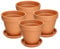 KOTARBAU® Set di 4 vasi da fiori in terracotta, diametro 11 cm, per interni e giardini