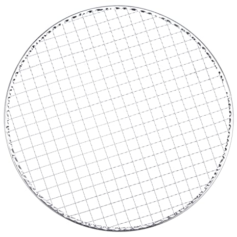 sourcing map 10pcs Round BBQ Grill Net 11.6 Dia Galvanized Iron Barbecue Mesh Mat for Baking Smoking Charcoal Grilling Roasting