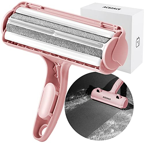 ACE2ACE Pet Hair Remover, Reusable Lint Roller Furniture Remover, Animal Hair Removal Brush for Dogs and Cats, Easy to Clean Pet Fur from Sofa, Carpet, Furniture, Bedding