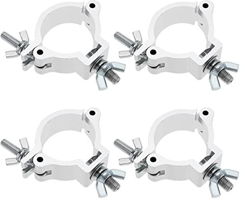 ECSiNG 4Pcs Stage Light Clamp Hooks Replacement Aluminium Alloy C-clamp Hooks 48-51mm Stage Lighting Clamp Accessories for Floodlight DJ Par Lights Spotlights