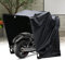 Fetcoi Tenda da moto, garage, pieghevole, per quad, garage, resistente, in poliestere 600D, con custodia, Nera