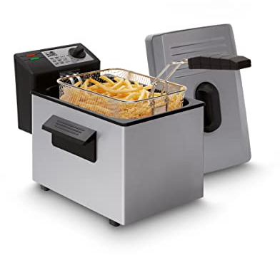 FRITEL Freidora A102M - con zona fría - 3 litros - 2000 vatios - tapa antipolvo inox
