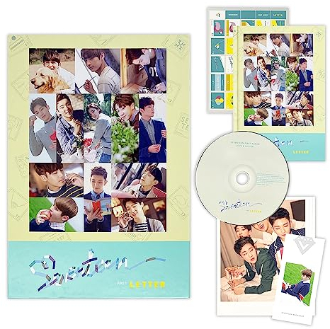 SEVENTEEN -1st Album [FIRST ‘LOVE&LETTER’] (Re-release) (LETTER Ver.) Photobook + CD + Postcards + Sticker + Photocard + 2 Pin Button Badges + 4 Extra Photocards