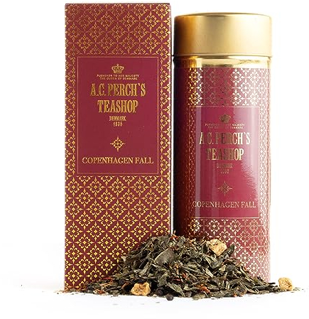 A.C. Perchs Loser Tee | Iconic Kopenhagener Herbst | Aromatischer Chinesischer Grüntee mit Spätsommerbeeren und Apfelstückchen | Geschenkbox 60G | Royal Tea | Seit 1835