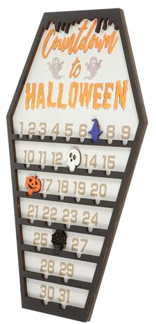 OFFSCH Sarg-adventskalender Countdown-Kalender Aus Holz Countdown Zur Halloween-Dekoration Sarg-Countdown-Kalender Gothic-dekor Sargkalender Geschenk Hölzern Zubehör Dreidimensional