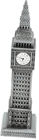 BCOATH Big Ben Model Architecture Building Model London Big Ben Big Ben Tower Statue Big Ben Bronze Model Micro Building Blocks House Alloy Famous Building UK Travel