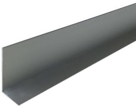 HOMEWELL - Cornière en aluminium 40mm x20mm x1.3mm, lg 1950mm (Anodisé argent)