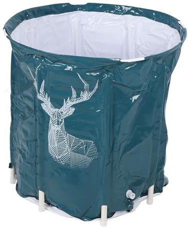 Vasca Idromassaggio Pieghevole da 80 Litri, Vasca da Bagno Portatile in PVC di Grande capacità, Facile da Usare per Viaggi di Lavoro a Casa, Comoda, Rosa