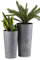 HowHomely 2X Blumentopf Gross mit Pflanzkübel Einsatz | Hellbeton-Optik Pflanzkübel Groß für Deko Wohnzimmer oder Garten | Set aus 2 Blumenübertopf (30xh57cm & 25xh46)