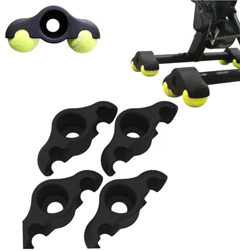 4 Stück Indoor-Radsport-Schnappfüße Adapter mit 8 Stück Tennis-Stabilitäts-Zubehör, für Fahrrad-Widerstandstrainer, Heimtrainer, Indoor-Training, Kickr-Core-Workout-Ausrüstung