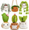 Crochet Kit - 6 PCS Beginner Crochet Kit with Step by Step Video Lessons - Plants and Succulent Family with Crochet Accessories(40%+ Yarn)