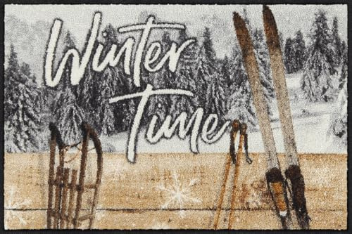 Salonloewe Fußmatte Winter Memories | Schmutzfangmatte für Weihnachten waschbar & rutschfest | Fußabtreter 100% PVC Frei für Innen & Außen (50 X 75 cm)