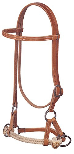 Weaver Leather Harness Leather Side Pull, Double Rope