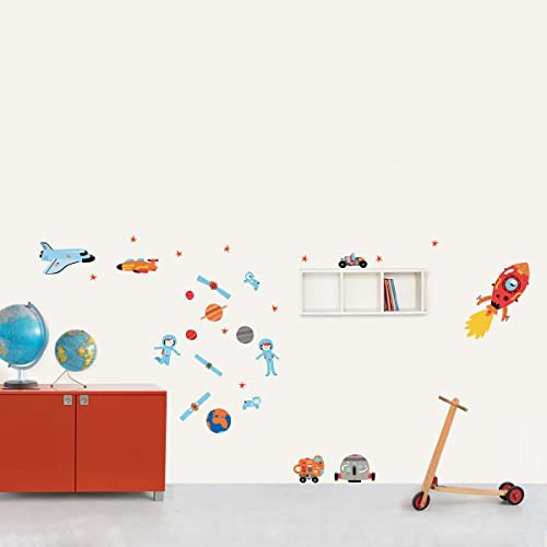 Kinder Wandtattoo Weltraum mit Space Shuttle