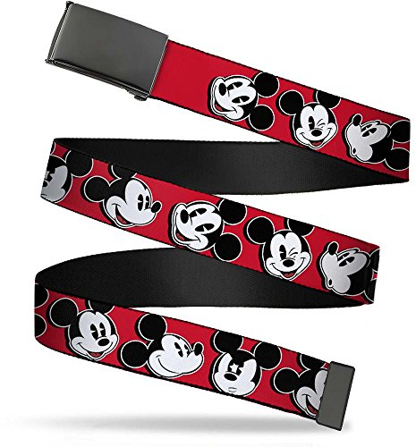 Buckle-Down Herren Web Belt-Mickey Mouse-1.25 Wide-Fits Up to 42 Pant Size Grtel, Mehrfarbig, 3 cm Breit-Passt Oben-107 cm Größe