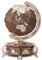 EWA Eco Wood Art DER GLOBUS EWA EcoWoodArt 3D Holzpuzzle für Jugendliche und Erwachsene Mechanisches Globusmodell DIY Bausatz für geografische Bildung, Selbstmontage, kein Klebstoff erforderlich, Braun