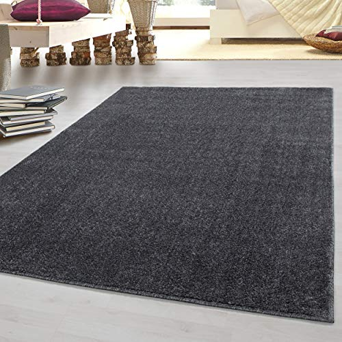 HomebyHome Kurzflor Läufer 80 x 150 cm Grau - Modern Gabbeh-Look Teppich Extra Weich, Pflegeleicht und Langlebig - Ideal für Wohnzimmer, Schlafzimmer und Esszimmer