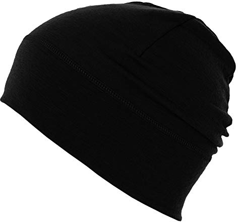 MATT Light Merino Wool Beanie Strickmütze (schwarz)