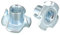 sourcing map M5 4 Pronged Tee Nut T-Nut for Table Legs Rock Climbing Wall Woodwork Holds Wood Cabinetry 50Pcs