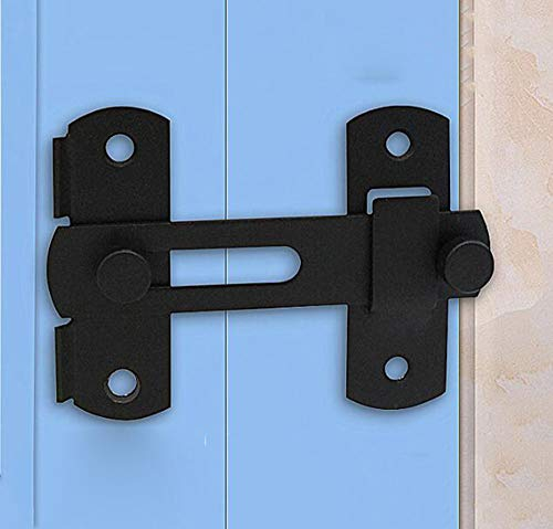 Antikes Schloss für Scheunen-Schiebetür, Edelstahl, Türriegel für Schrank, Weinschrank, Schranktür, Schwarz