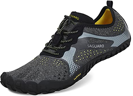 SAGUARO Zehenschuhe Unisex Sommer Trekking Schuhe Atmungsaktive rutschfeste Laufschuhe, 40 EU, Schwarz