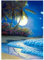 Quadratische Diamant Malerei, 5D Diamant Painting Strand und Meer Square Diamond Painting Full Kreuzstic Stickmosaik für Küchedkoration, mit Werkzeug, Zubehör, Aufbewahrungsbox, 30x40cm