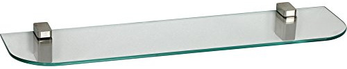 ib style® Glasregal 6mm |inkl. Befestigungsclip CONO Verchromt| 8 Größen| 2 Dekore | Klar | 60 x 20 cm