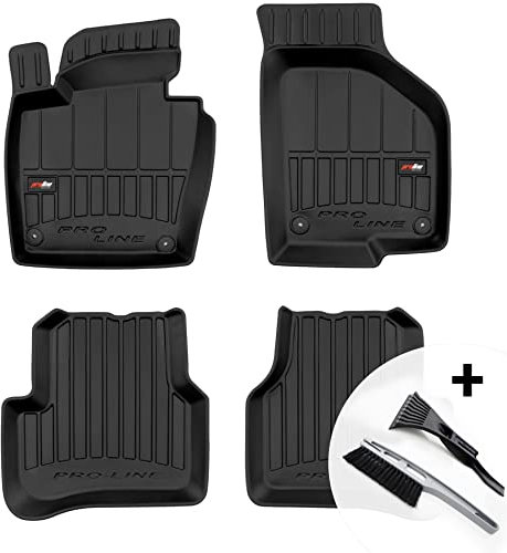 moto-MOLTICO 3D Gummimatten Auto, 4-teiliges Set, Allwetter Gummi Fußmatten, Antirutsch & Wasserfest Autoteppiche - passend für VW Passat B6 B7 CC 2005-2017