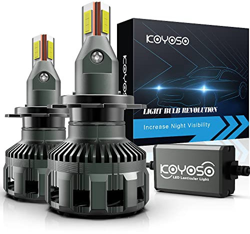 H7 LED Lampadine per Auto, KOYOSO 90W 16000LM per Faro Lenticolare, 6500K Bianco 12V