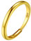 PROSILVER Anello Regolabile Donna Argento 925 2,5mm Oro Placcato Fedine Regolabili Argento 925 Anello Donna Argento 925 Regolabile Aperto Stile Semplice Finitura Lucidata