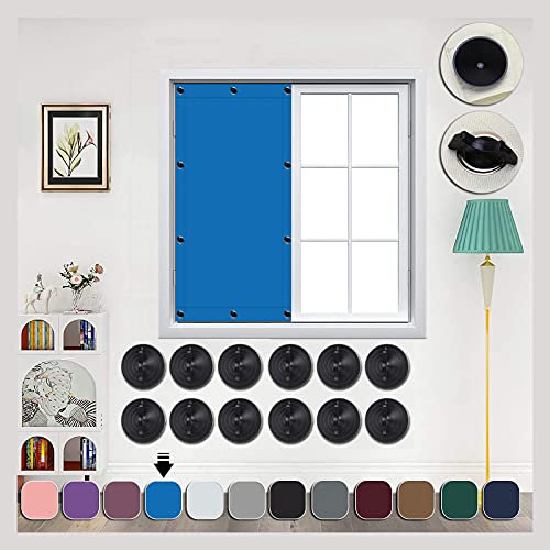 AIYOUVM Parasole per finestra, con ventosa, 140 x 180 cm, in poliestere, tenda per finestre da tetto, senza fori, tessuto oscurante al metro, per tetti termici